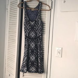 Torn by Ronny Kobo black and white stretch dress